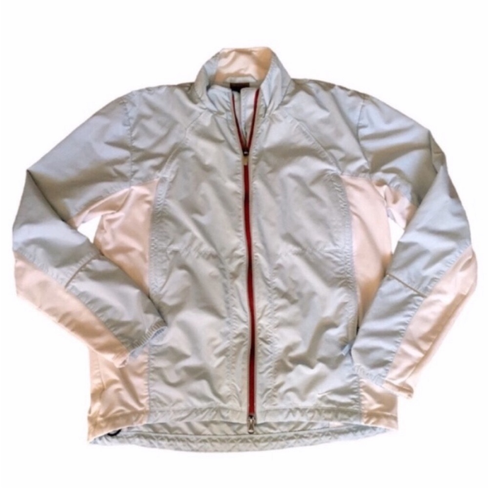 Nike Blue and White Windbreaker Athletic Jacket Size S